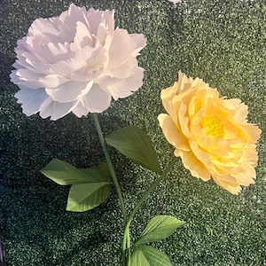 Giant Self Standing Blooming Peonies set of 2 Paper Flowers for Weddings  Store Displays. Theme Parties  Photography Backdrops. Tradeshows