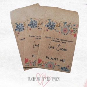 10pcs Seed Envelopes Resealable Self Sealing Seed Envelope Seed Packets,  Seed Saving Envelopes with Preprinted Seed Collecting Template for  Collection of Seeds