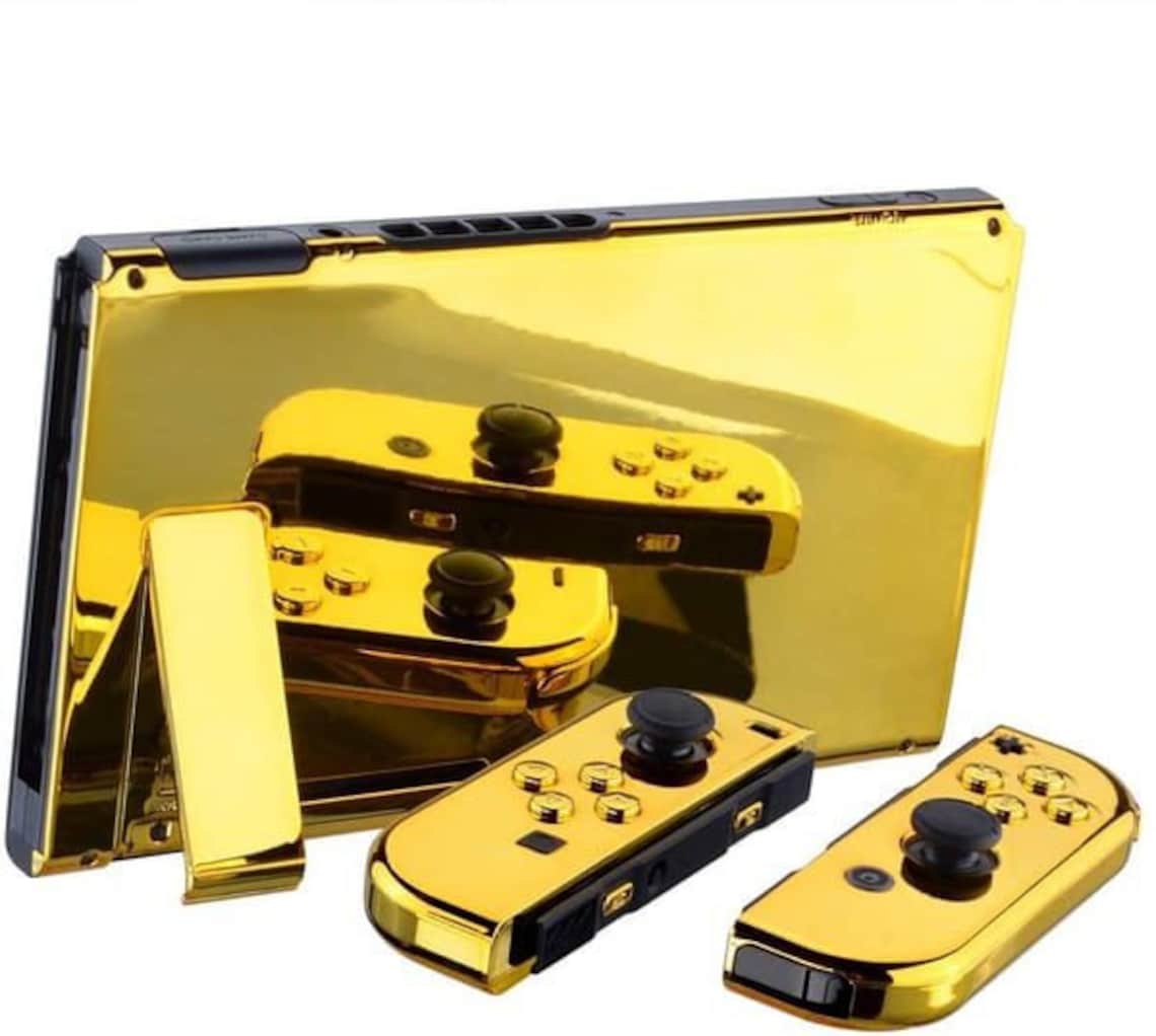 Gold Chrome Special Edition Custom Nintendo Switch Console Etsy