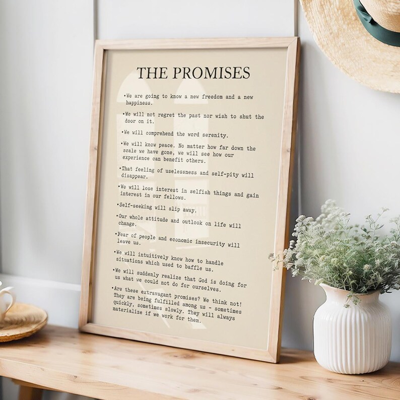 The Promises of AA - Freedom and Happiness Printable, Digital Download ...