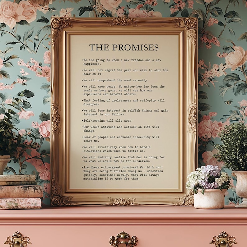 The Promises of AA - Freedom and Happiness Printable, Digital Download ...