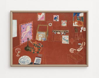 The Red Studio (l'atelier Rouge) by Henri Matisse 1911 | Fauvist
