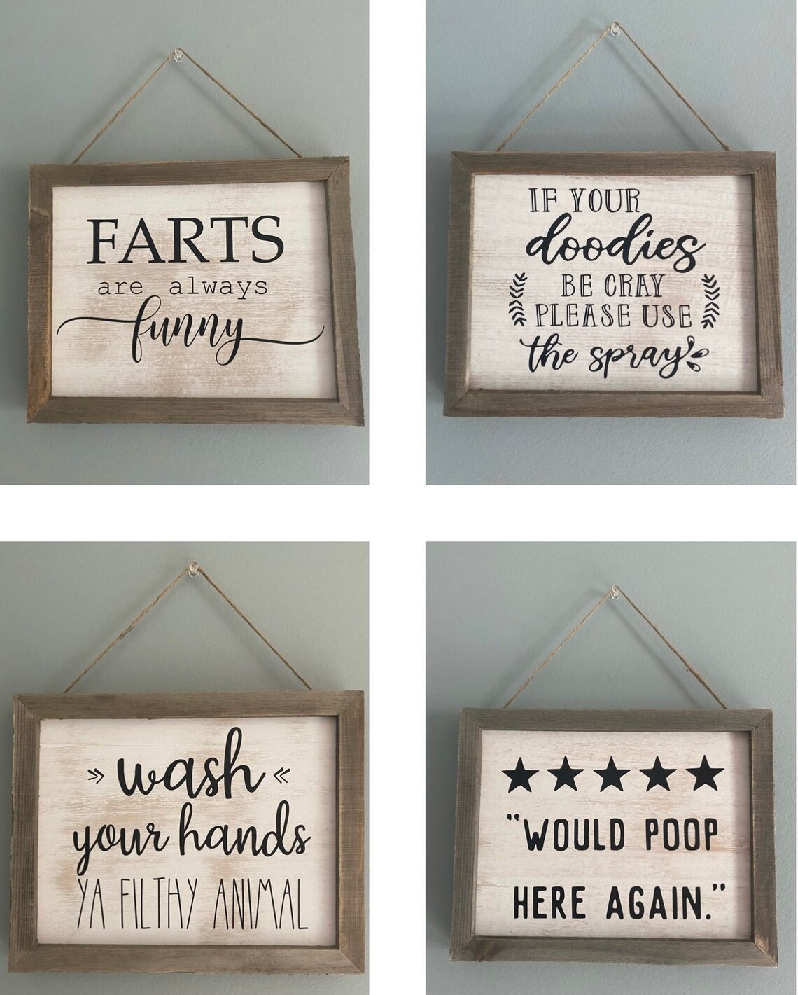 Funny Bathroom Signs Wall Decor - Etsy