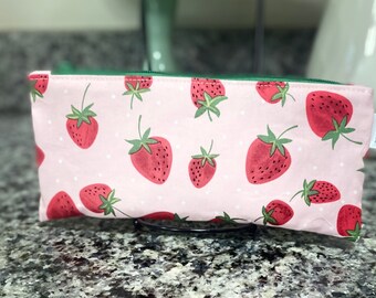 Strawberry Zipper Bag