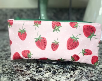 Strawberry Zipper Bag