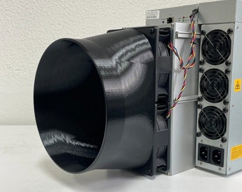 Carénage Antminer S19 S21 8" - 2 ventilateurs de 12 cm à 8" (20 cm) - Double ventilateur ASIC Miner