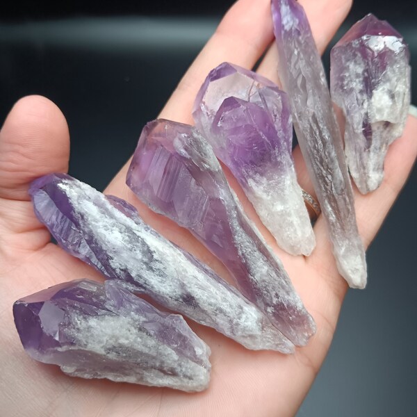 Dragon Tooth, raw Amethyst point, Amethyst dragon teeth, Bahia Amethyst, Bahia root, Amethyst wand