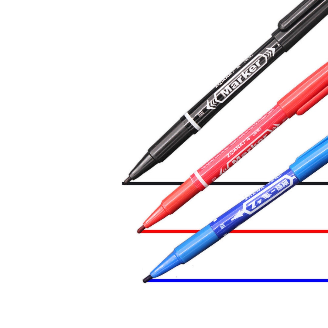 Lno's Tattoo Pen Skin Marker Red Black Blue for Drawing Designs Onto