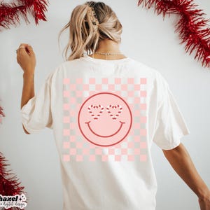 Candy Cane Svg, Trendy Checkered Christmas Svg, Christmas Smiley Face Png, Holiday Season Svg, Xmas Smiley, Winter Svg, Candy Cane Heart