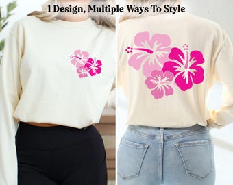 Hibiscus Bunch Svg, Beach Svg, Summer Svg, Hawaiian Flower, Tropical Svg, Hawaii, Puerto Rico, Sunkissed Svg, Summer Vibes Svg, Vacay Vibes