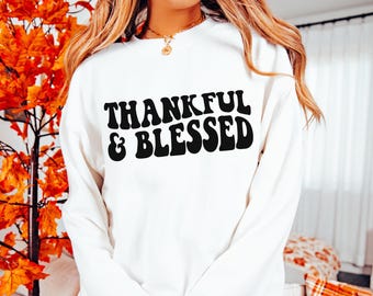 Svg de Agradecido y Bendecido, Svg de Acción de Gracias, Svg de Otoño Familiar, Svg de Otoño, Svg de Otoño de Moda, Svg de Vibras Otoñales, Estado de Ánimo Otoñal, Svg de Cosas Otoñales
