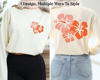 Hibiscus Bunch Svg, Beach Svg, Summer Svg, Hawaiian Flower, Tropical Svg, Hawaii, Puerto Rico, Sunkissed Svg, Summer Vibes Svg, Vacay Vibes