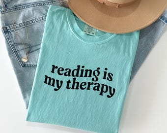 Reading Is My Therapy Svg, Bookish Svg, Bookworm Svg, Bookclub Svg, Booktrovert Svg, Book Vibes Svg, Bookish Png, Reading Svg, Readers