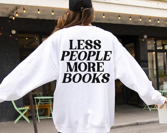 Less People More Books Svg, Bookish Svg, Bookworm Svg, Bookclub Svg, Booktrovert Svg, Book Vibes Svg, Bookish Png, Reading Svg, Readers