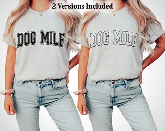 Dog Milf Svg, Collegiate Dog Mom Svg, Dog Lover Svg, Trendy Dog Svg, Dog Mom Gift, Dog Mom Shirt Design, Dog Mom Sticker Design