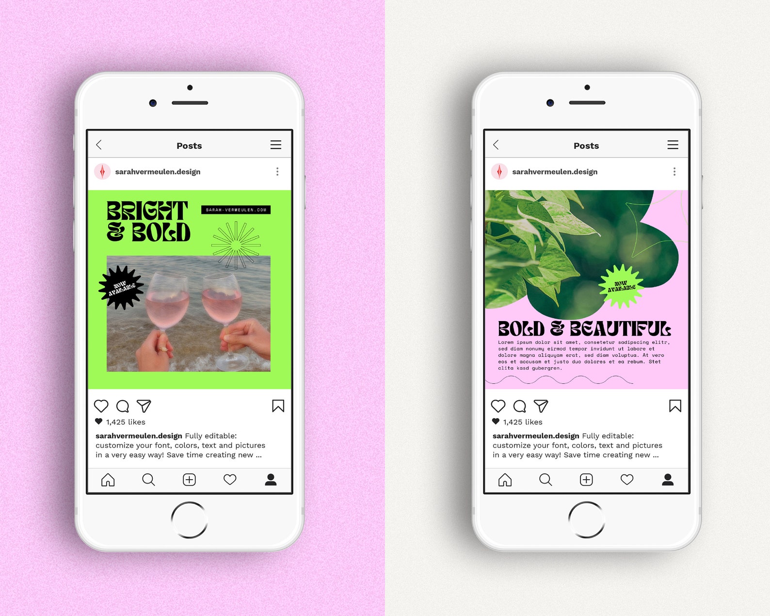 40 Instagram Post Template Bundle CANVA Y2K Techno Digital Pastel ...