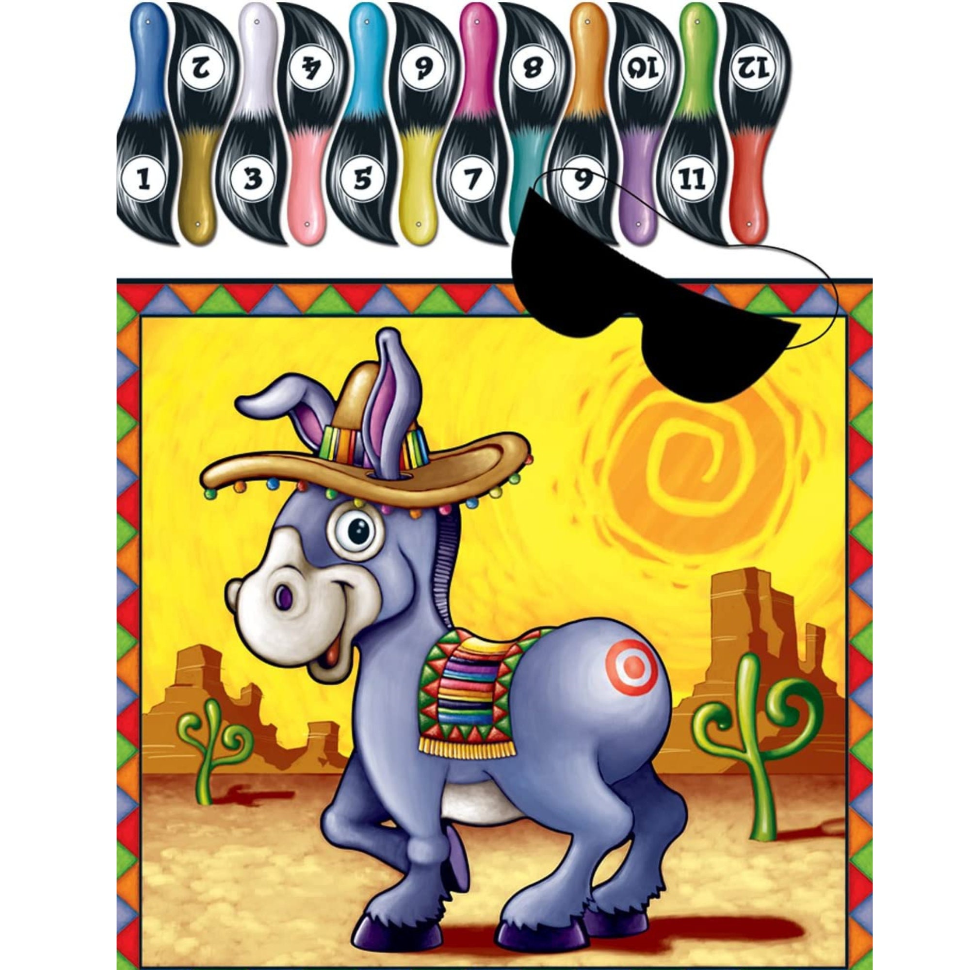 Pin The Tail On The Burkey Party Game, pôster do jogo de burro