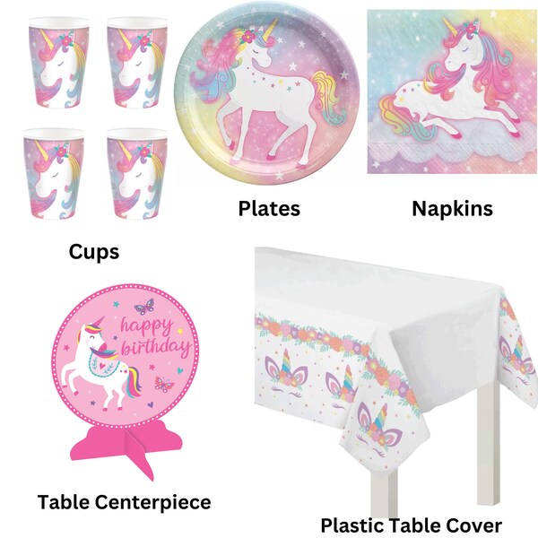Unicorn Birthday Party Supplies | Unicorn Birthday Decoration | Unicorn Party | Unicorn Themed Birthday | Unicorn Birthday