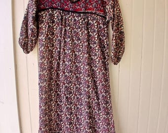 Boho 1970s cotton gauze Indian-style dress