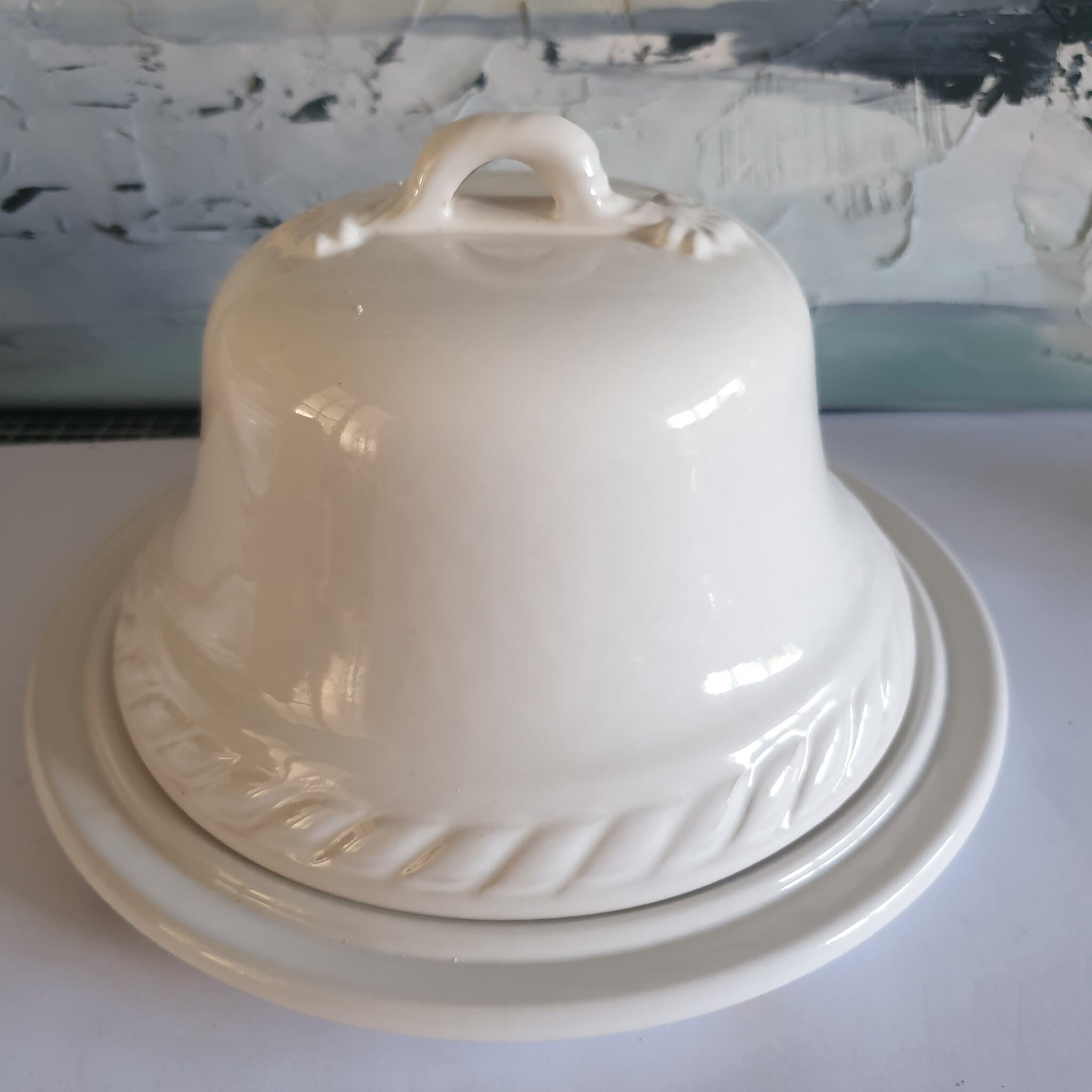 Vintage Cheese plate with dome lid. Etsy