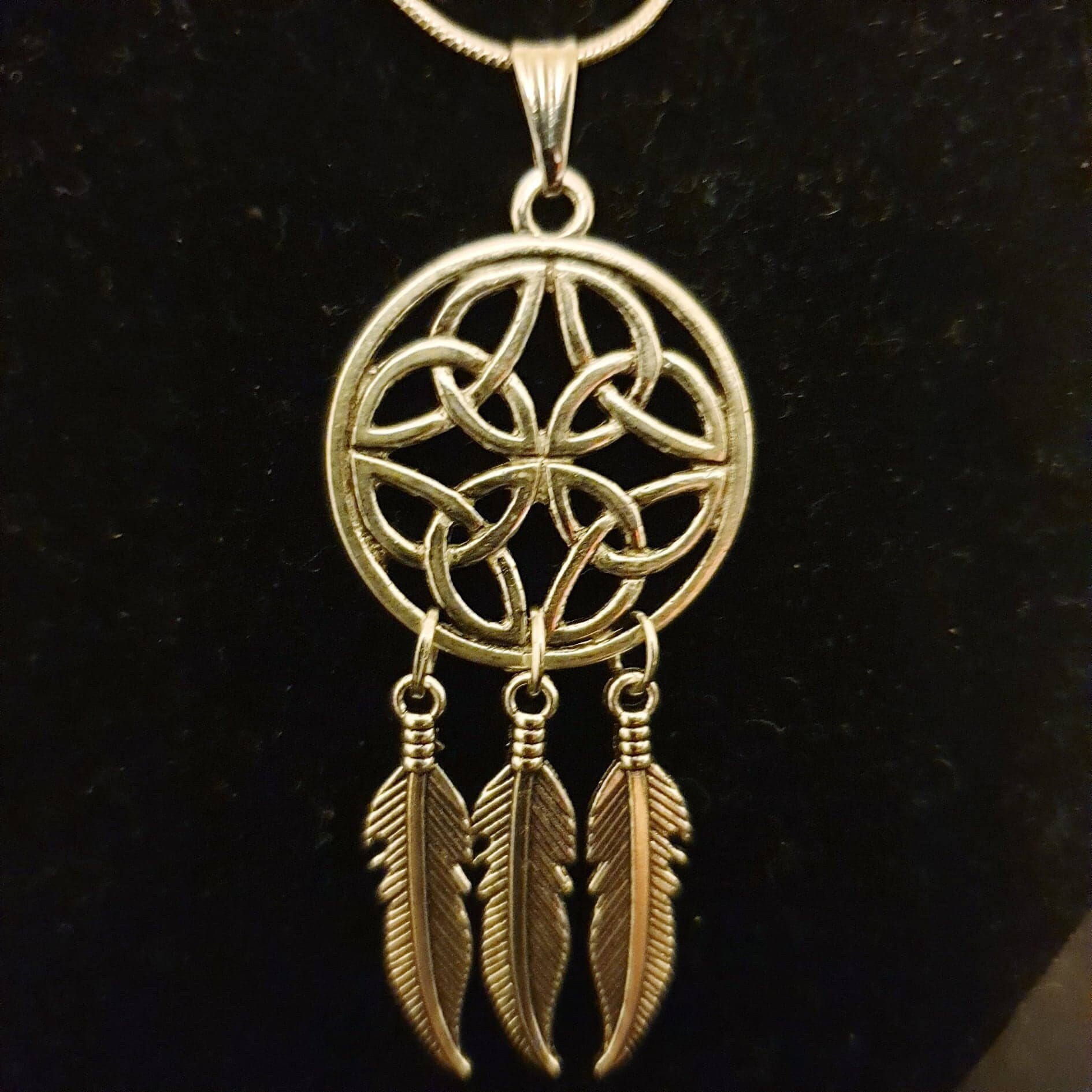 Celtic dream Catcher with feather earrings set Necklace & Etsy