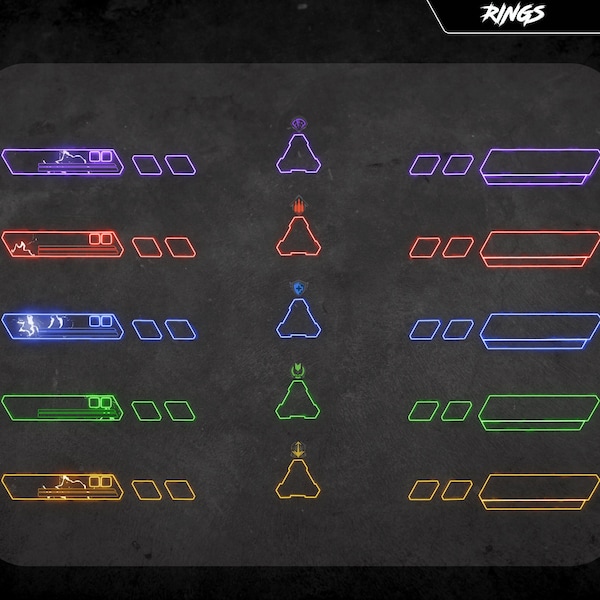 Apex Legends - Rings For Health Bar and Sub Badges (Legends class)