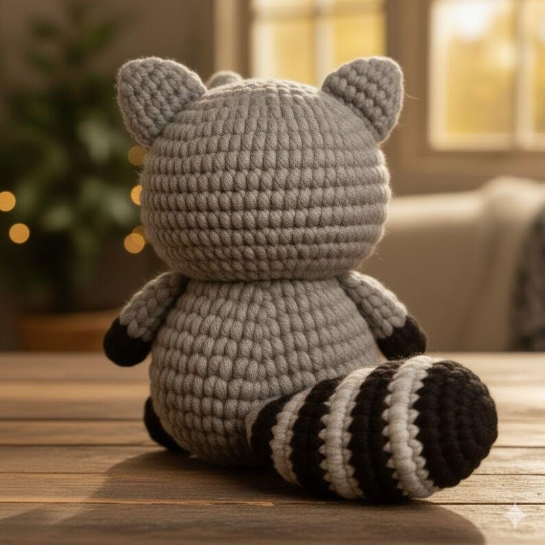 Chubby Raccoon Crochet Pattern – Forest Animal Amigurumi (PDF) - Etsy