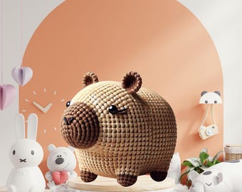 Capybara Amigurumi Crochet Pattern - Beginner Plush Toy (Digital PDF)