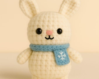 Snowflake Bunny Crochet Pattern | Cute Winter Amigurumi | Beginner Bunny Plush | Cozy Crochet Toy | Cottage Yarn Co PDF Pattern