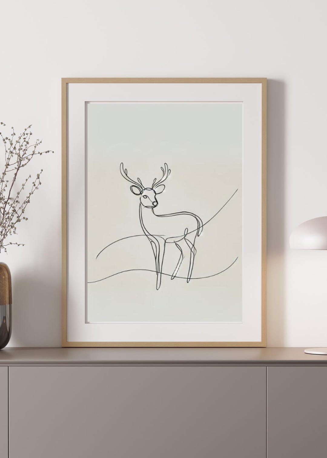 Photo inspiration: Fresh Look at Minimalist Deer Line Art Scandinavian Woodland Animal Digital Download