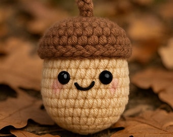 Haakpatroon voor een eikelknuffel: Amigurumi knuffel zonder naaien (PDF-patroon)