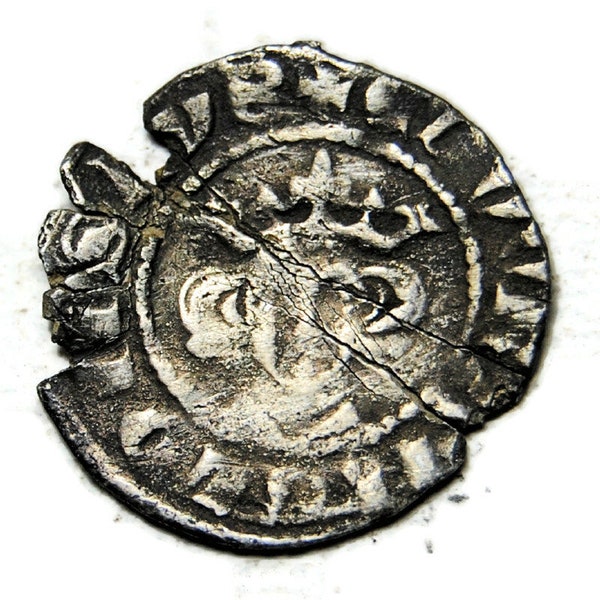 Edward I Hammered Silver Penny Coin circa -1272 - 1307 - Canterbury Mint - Showing Interesting Detail - 63