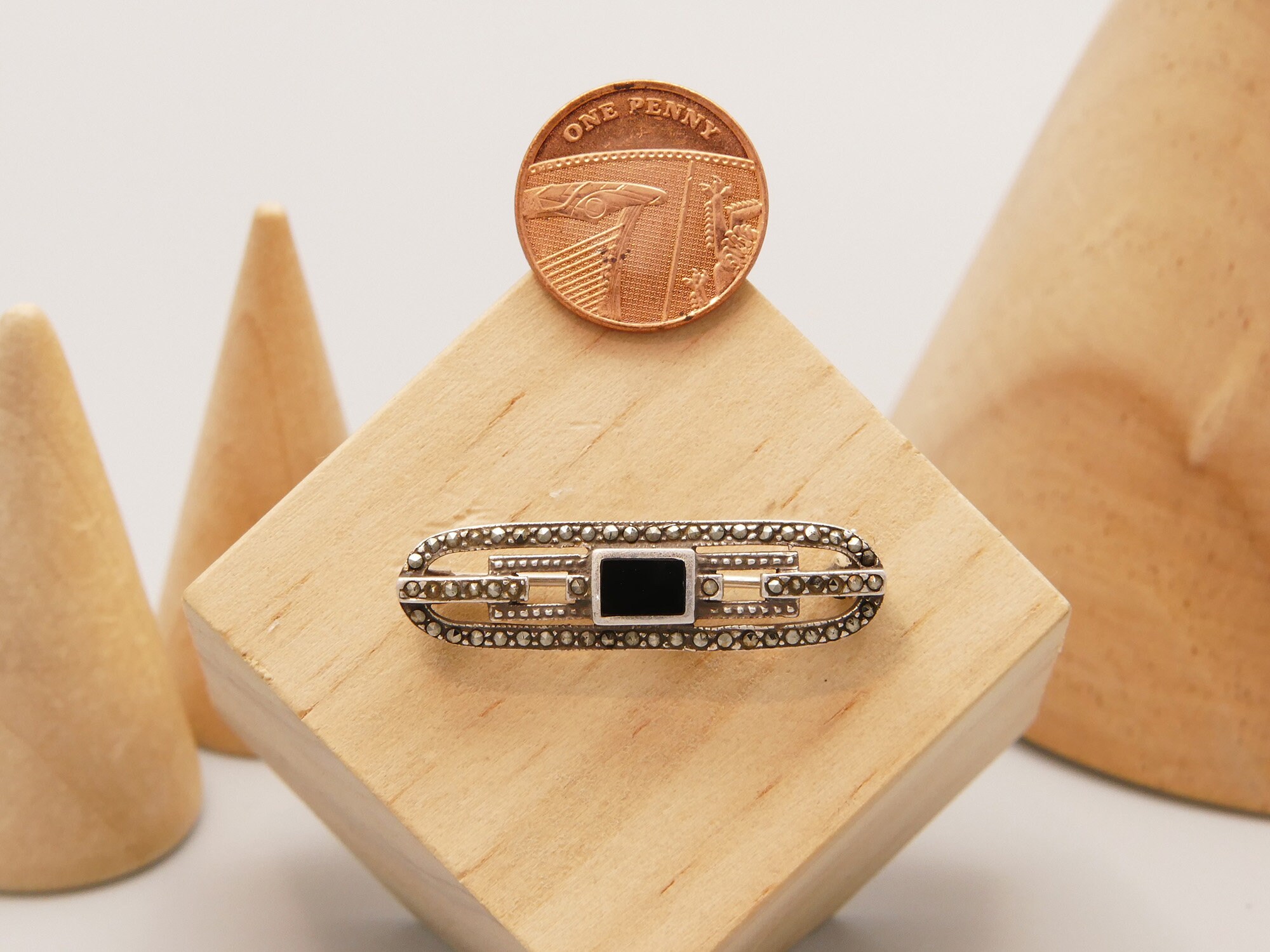 ANCIENNE BROCHE ARGENT Et Pierre , Onyx,agate, Œil De Faucon ? EUR 43,00 - FR