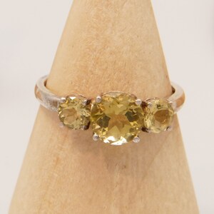 Vintage Peridot Trilogy Ring in Sterling Silver
