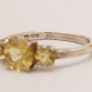 Vintage Peridot Trilogy Ring in Sterling Silver