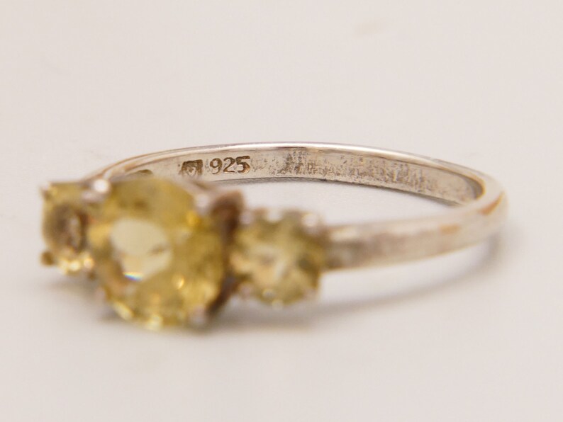 Vintage Peridot Trilogy Ring in Sterling Silver