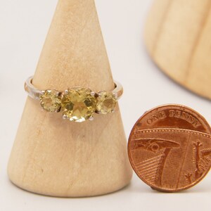 Vintage Peridot Trilogy Ring in Sterling Silver