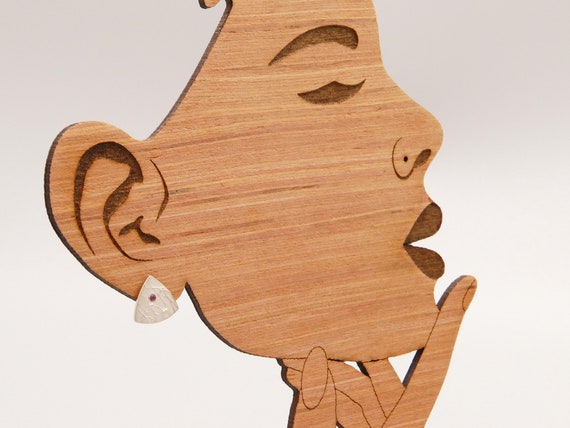 Vintage Ruby Stud Earrings in Sating Sterling Sil… - image 7