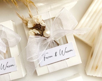 Handgemachte Seife Hochzeit Bevorzugungen für Gäste, Brautdusche Seifenbevorzugungen, Dankeschön für die Hochzeit
