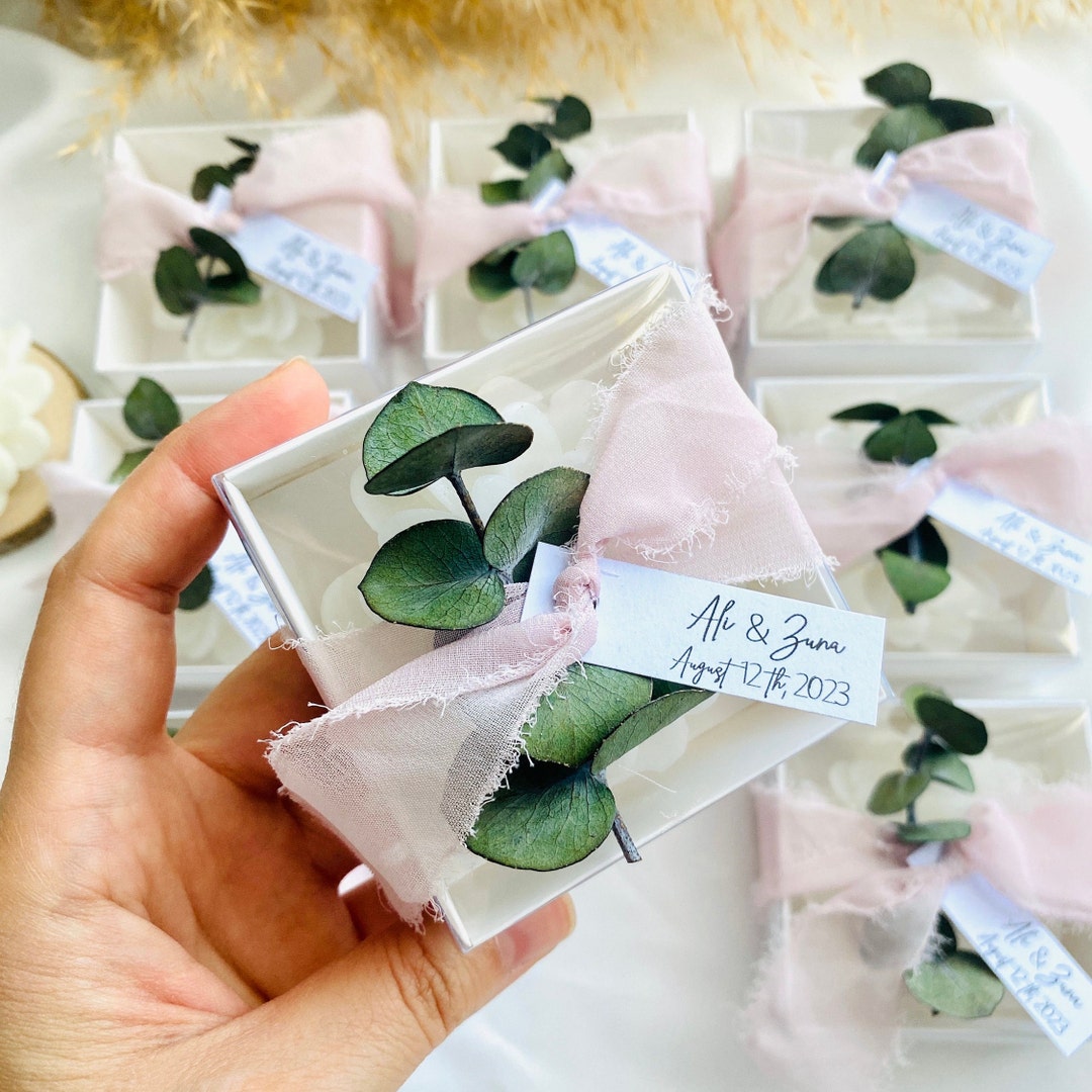 Wedding Candle Favor for Guest in Bulk, Flower Candle Favors ...