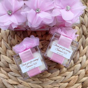 Wedding Favor Candle, 30 Label Designs, 9 Seal Color, 9 Flower Color, Lotus Flower Candle, Bridal Shower, Engagement Favor, Baby Shower