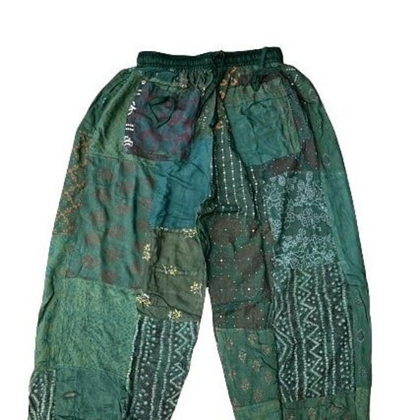 All Colors Unisex Harem Pant, Assorted Patchwork Rayon Harem Pant, Man And Women Comfortable Trouser Harem Pant, Boho Summer Harem Pant.