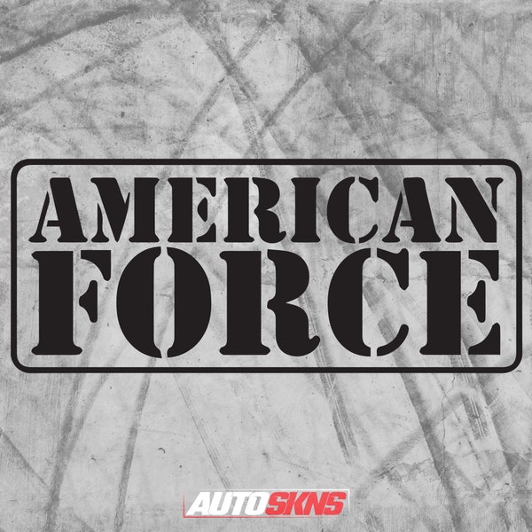 American Force Vinyl Decal! 6 Colors! 10 Sizes! Easy Application! Premium Vinyl!