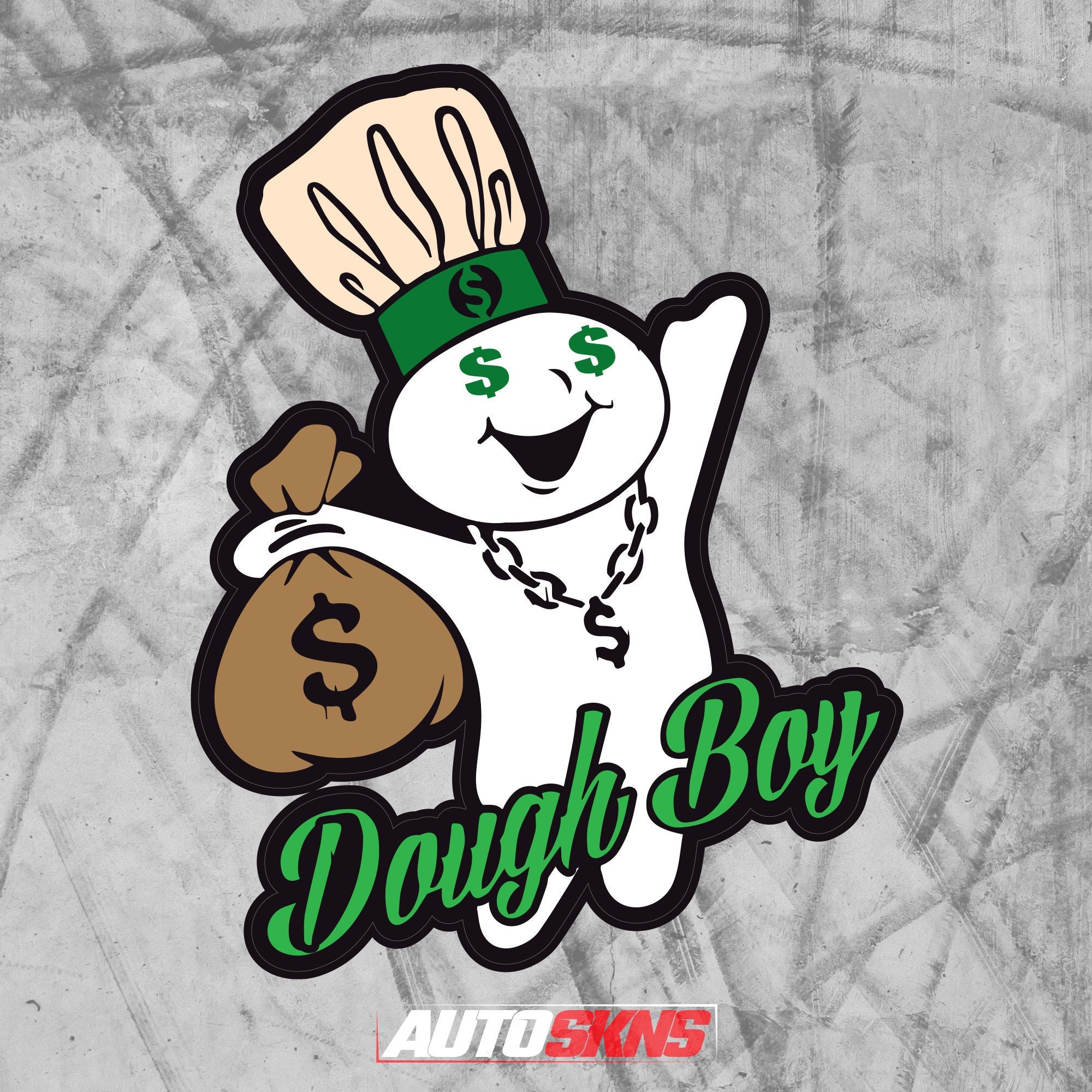 Pillsbury Dough Boy Doughboy cooking vinyl sticker decal logo truck car