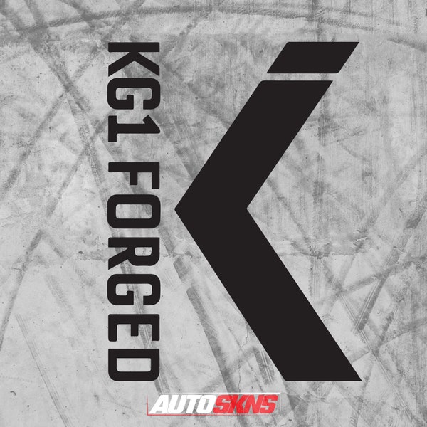 KG1 Forged Vinyl Decal! 6 Colors! 10 Sizes! Easy Application!