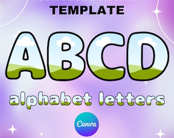 Canva Letters Frame, Canva Frame Alphabet Vorlage, GROSSBUCHSTABEN und Zahlen, Fotobuchstaben hinzufügen Bearbeitbare Canva Letters Vorlage_18