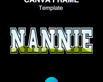 NANNIE Canva Frame Template, Mother's Day Mom Fill Your Own, NANNIE Straight Add Background, Easy Drag and Drop Download