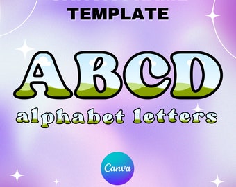 Canva Letters Frame, Canva Frame Alphabet Vorlage, GROSSBUCHSTABEN und Zahlen, Fotobuchstaben hinzufügen Bearbeitbare Canva Letters Vorlage_20