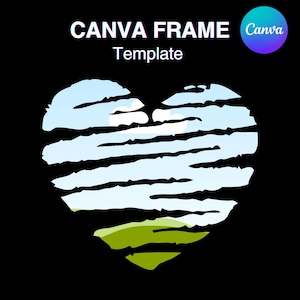 Paint Heart Canva Frame Template, Valentine&#39;s Day Shirt Design Fill Your Own, Love add Background, Easy Drag and Drop Download_3