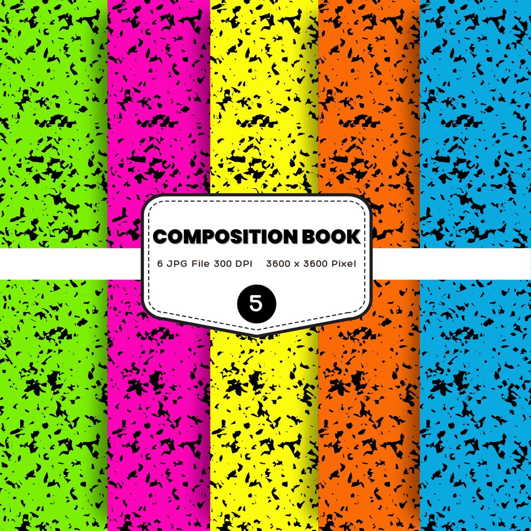 Composition Notebook Background School Kit, Back to School Digital ...